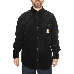 L/S Flint Shirt Black rinsed - Camicia Uomo Nera I029442.8902  CARHARTT WIP 