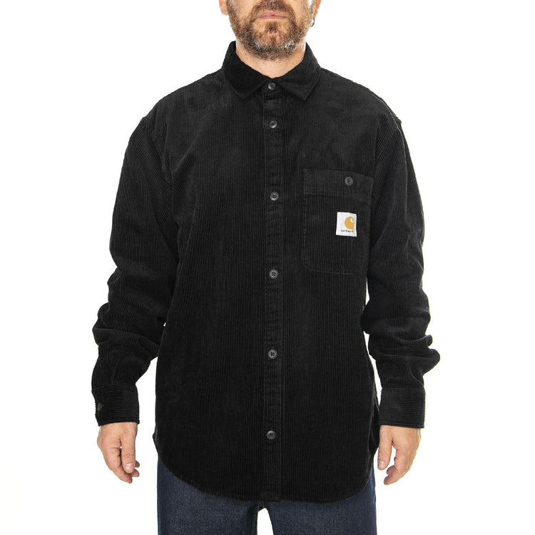 L/S Flint Shirt Black rinsed - Camicia Uomo Nera I029442.8902  CARHARTT WIP 
