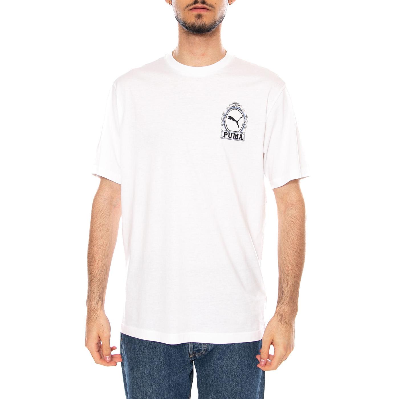 GRAPHIC TEE WHITE - Maglietta Girocollo Uomo Bianca 634437 02 PUMA 