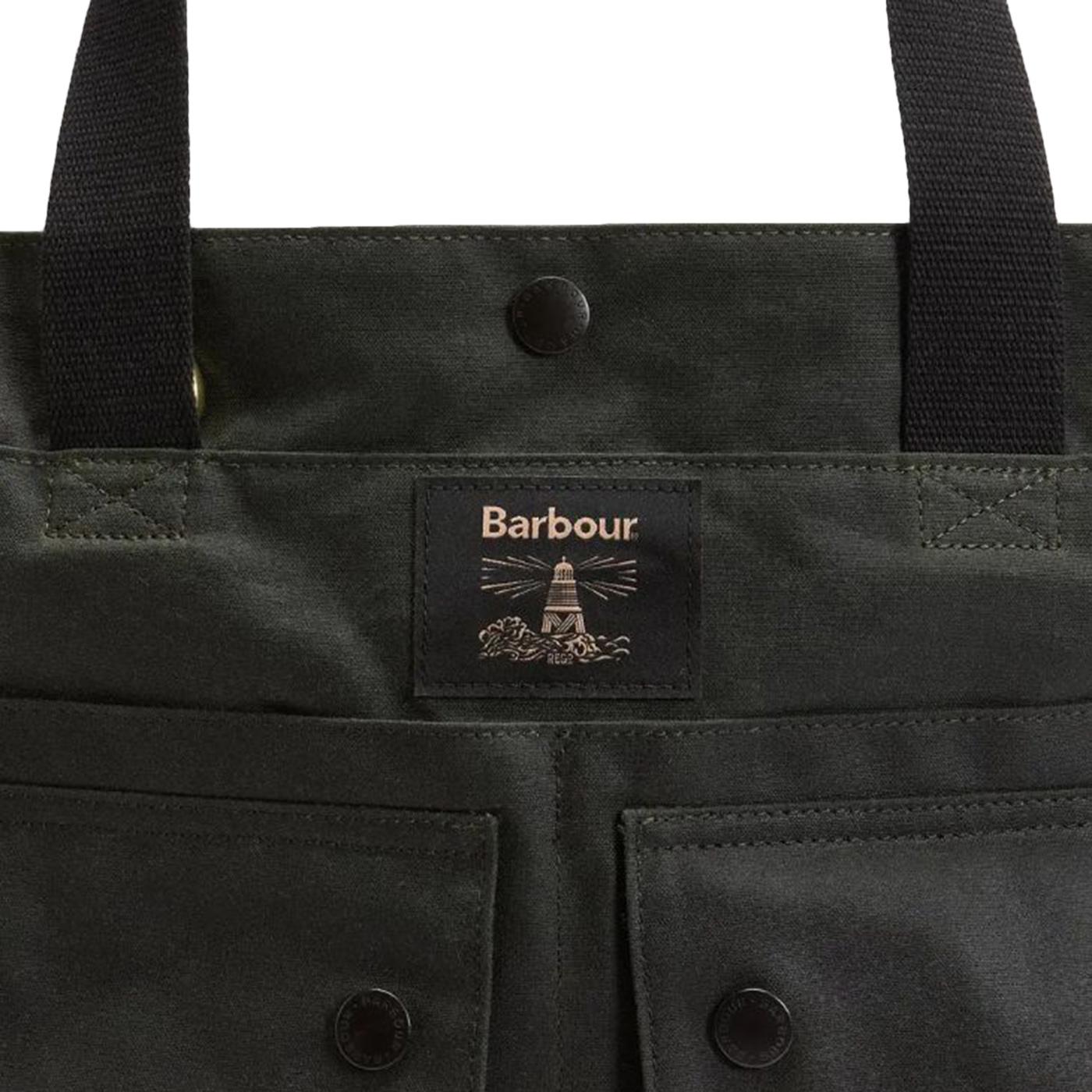 Field Wax Tote Bag Sage - Borsa Tote Verde UBA0750 SG91 BARBOUR 