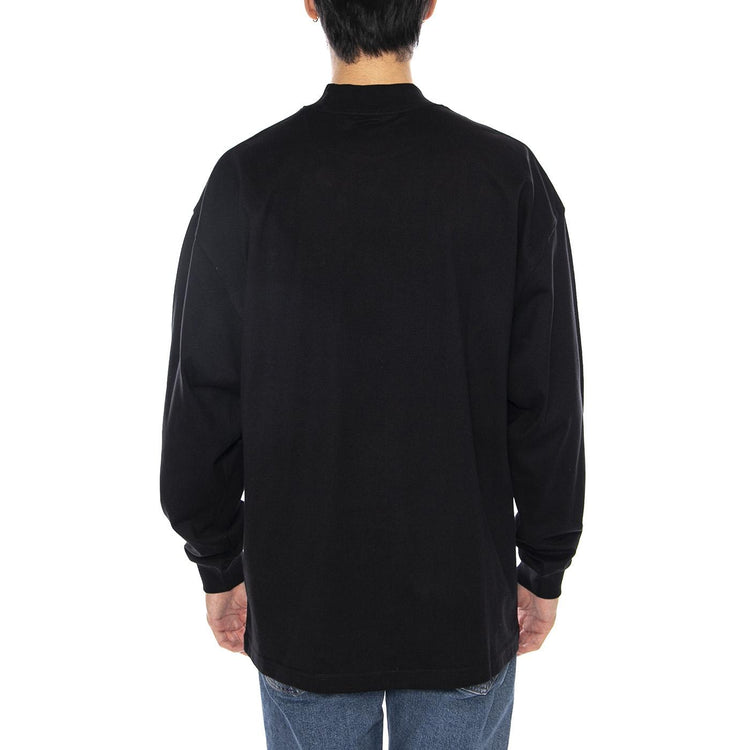 L/S Schooling Mockneck T-Shirt Black / Wax - Maglietta Girocollo Maniche Lunghe Uomo Nera I035447.K02XX . CARHARTT WIP 