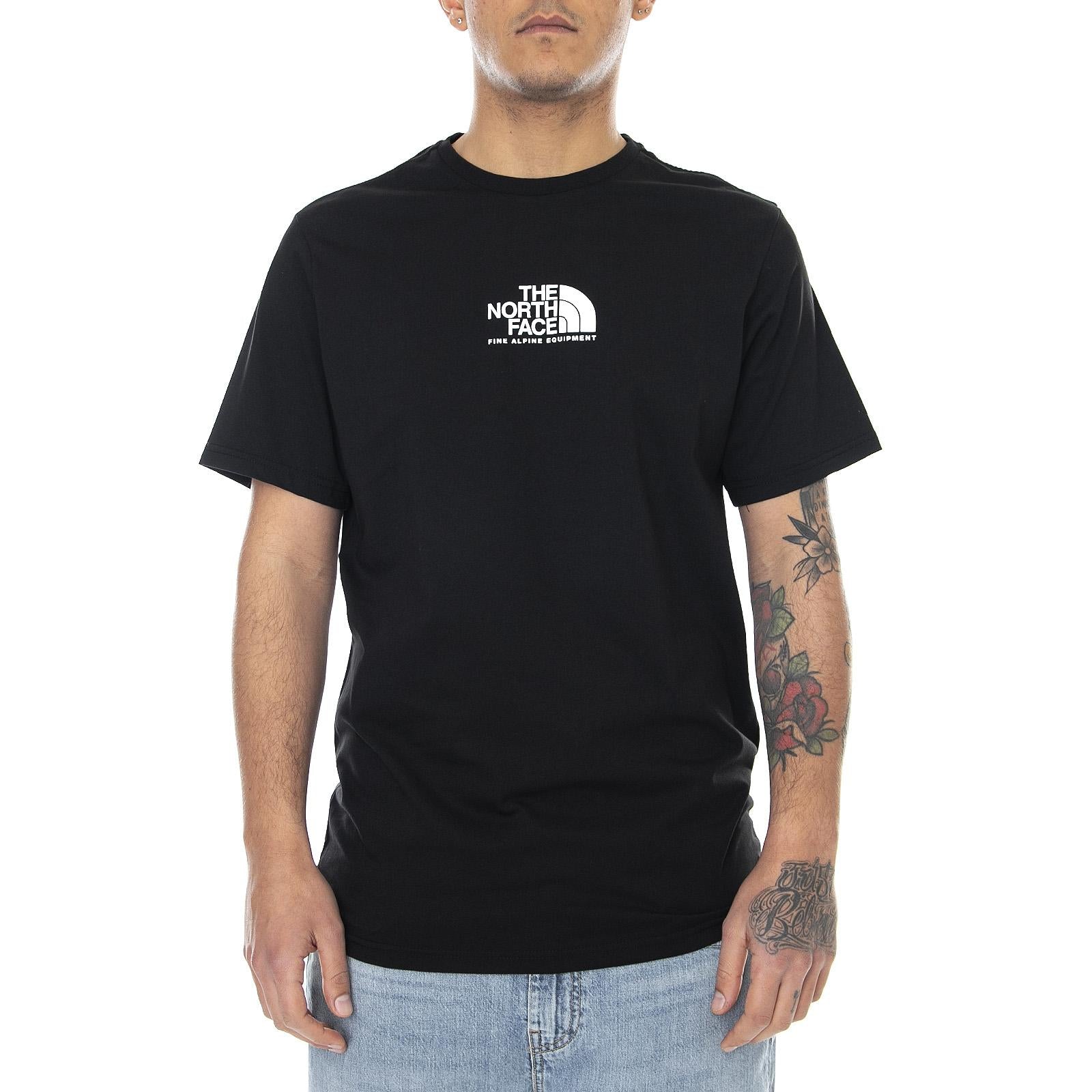 Mens Fine Alp T-Shirt - Tnf Black - Maglietta Girocollo Uomo Nera NF0A4SZUJK31  THE NORTH FACE 