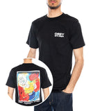 Obey Art Department Tee Black - Maglietta Girocollo Uomo Nera  Uomo OBEY