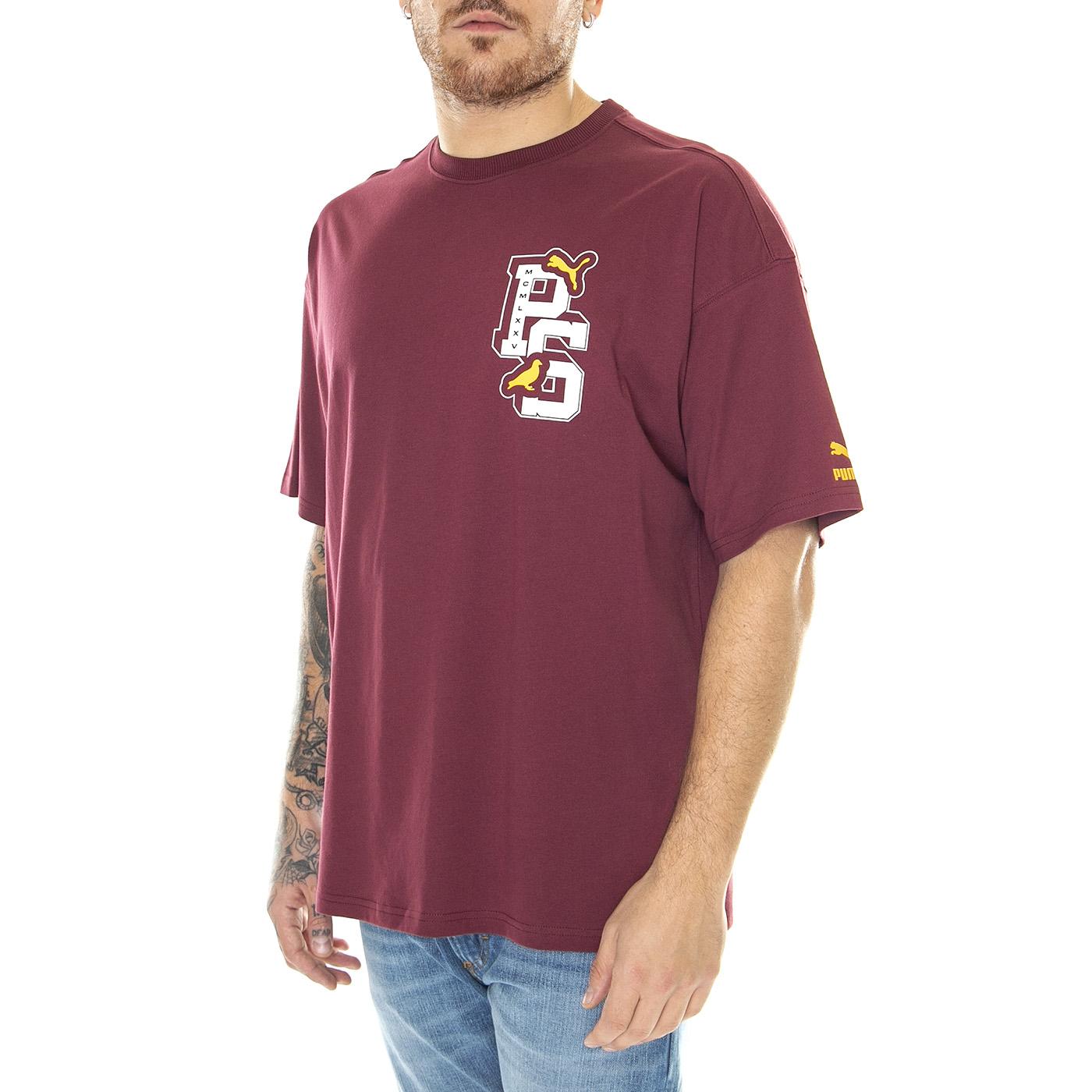 PUMA x STAPLE Graphic Tee Red - Maglietta Girocollo Uomo Bordeaux 622201-22  PUMA 