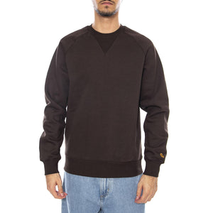 Chase Sweat Tobacco / Gold - Felpa Girocollo Uomo Marrone I033660.00WXX . CARHARTT WIP 