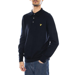 Cotton Merino Long Sleeve Knit Dark Navy - Maglione Polo Uomo Blu KN2113VC-Z271 . LYLE & SCOTT 