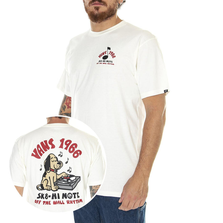 Rhythm Pup SS Tee Marshmallow - Maglietta Girocollo Uomo Bianca VN0008F2FS81  VANS 