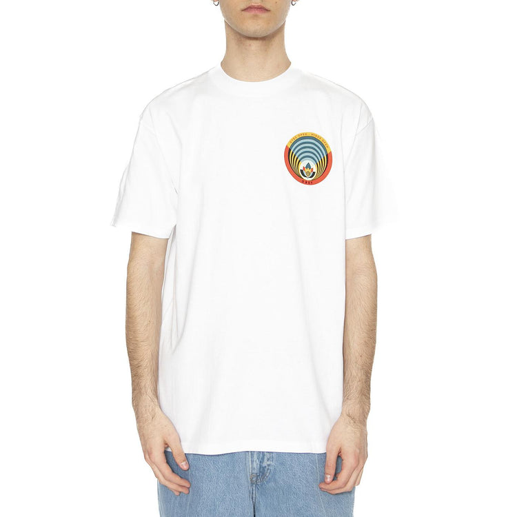 Obey Open Eyes Opens Minds Open Lotus Classic Tee White - Maglietta Girocollo Uomo Bianca 165263793-WHT  OBEY 