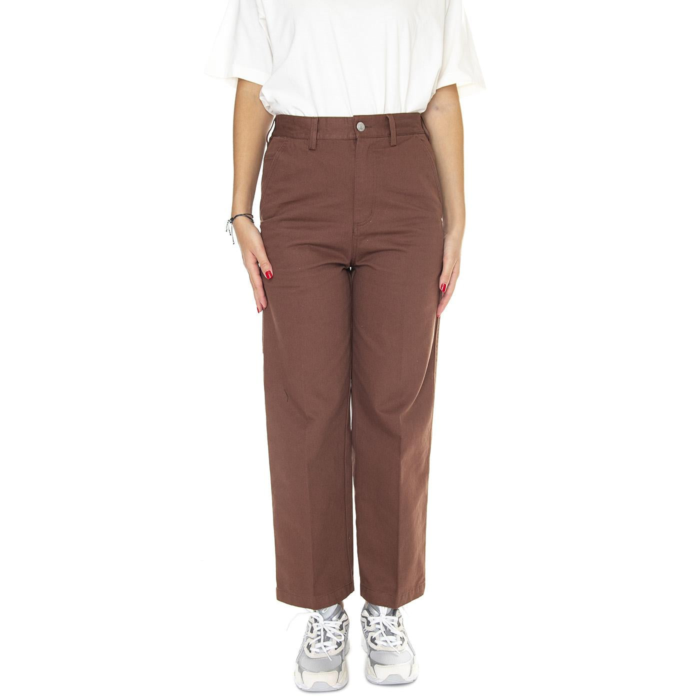 Brighton Carpenter Pant Sepia - Pantaloni Velluto Donna Marroni 242020087-SEP  OBEY 