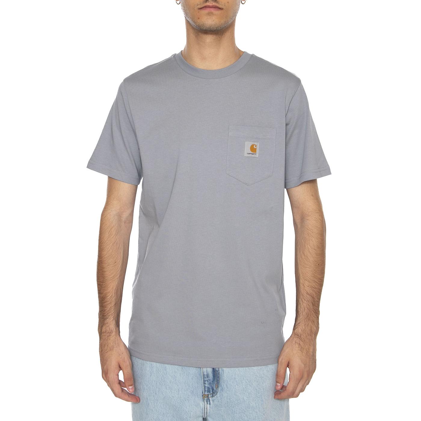 S/S Pocket T-Shirt Mirror - Maglietta Girocollo Uomo Grigia I030434.1NKXX  CARHARTT WIP 