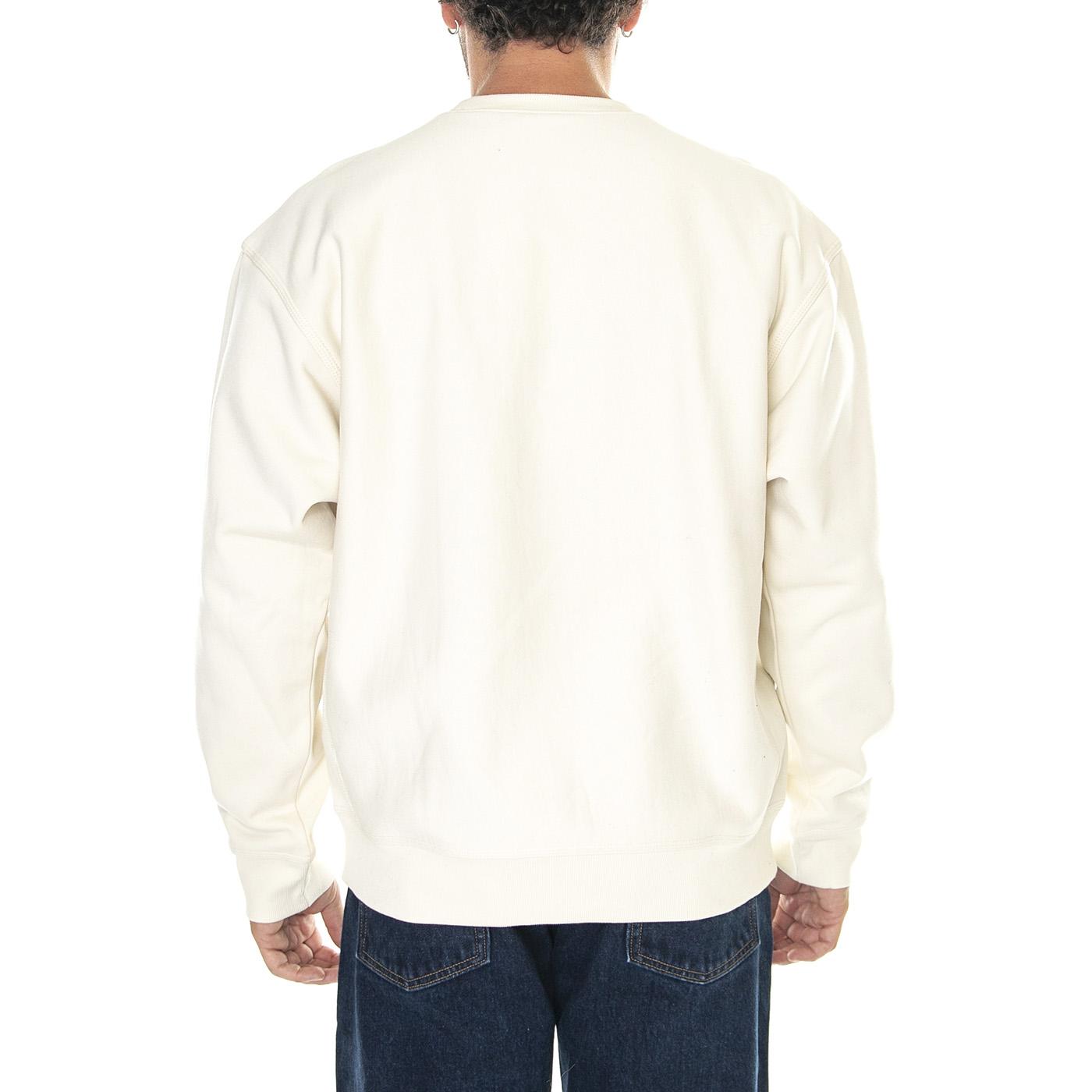 American Script Sweat Natural - Felpa Girocollo Uomo Bianca I025475.05XX . CARHARTT WIP 