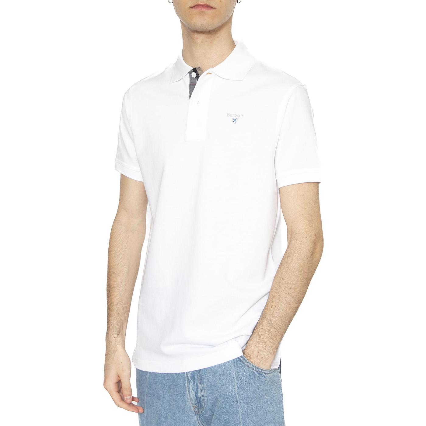 Tartan Piquet Polo White / Dress - Polo Uomo Bianca MML0012-WHITE/DRESS  BARBOUR 