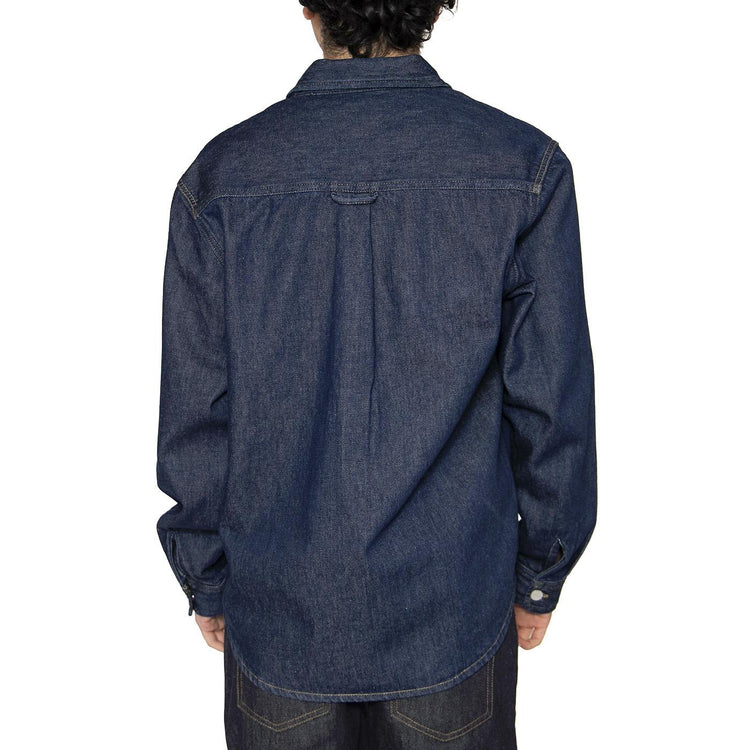 Harvey Shirt Jac Blue - Camicia Denim Jeans Uomo Blu I033346.0102  CARHARTT WIP 
