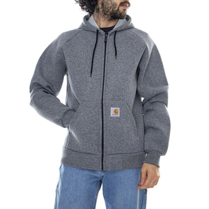 Car-Lux Hooded - Dark Grey Heather/Grey - Giacca Leggera Uomo I018044.03-ZM.92  CARHARTT WIP 
