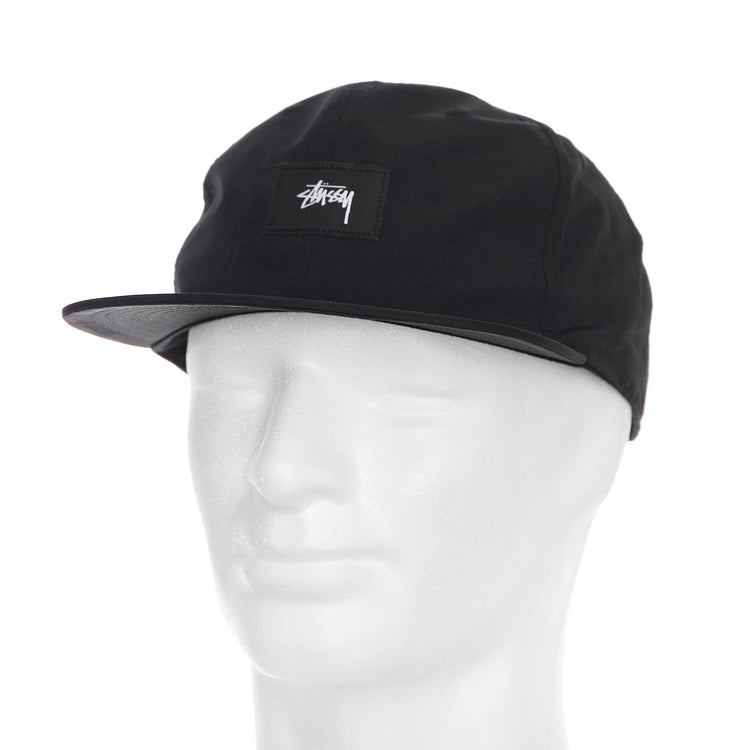 STOCK LABEL STRAPBACK CAP BLACK 131771-BLACK  STUSSY 