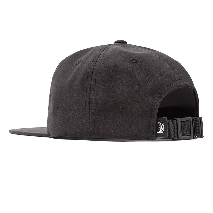 STOCK RUBBER PATCH CAP BLACK 131786-BLACK  STUSSY 