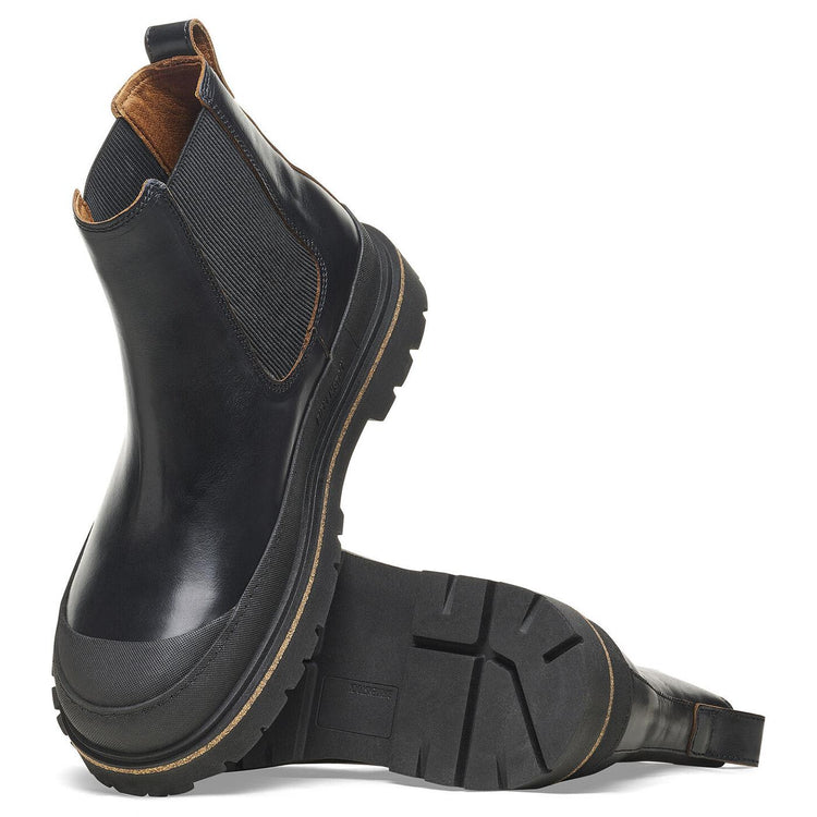 Prescott Slip On Men Black Pull Up Leather Boots - Stivaletti Uomo Neri 1025206 . BIRKENSTOCK 
