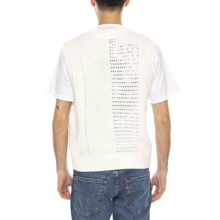 Garret Sweater Vest Cream -- Gilet Uomo Crema 151000097 CRM OBEY 