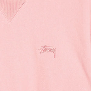 STOCK LS TERRY CREW PINK 118269-PINK  STUSSY 