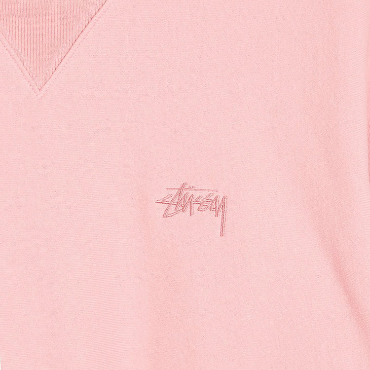 STOCK LS TERRY CREW PINK 118269-PINK  STUSSY 