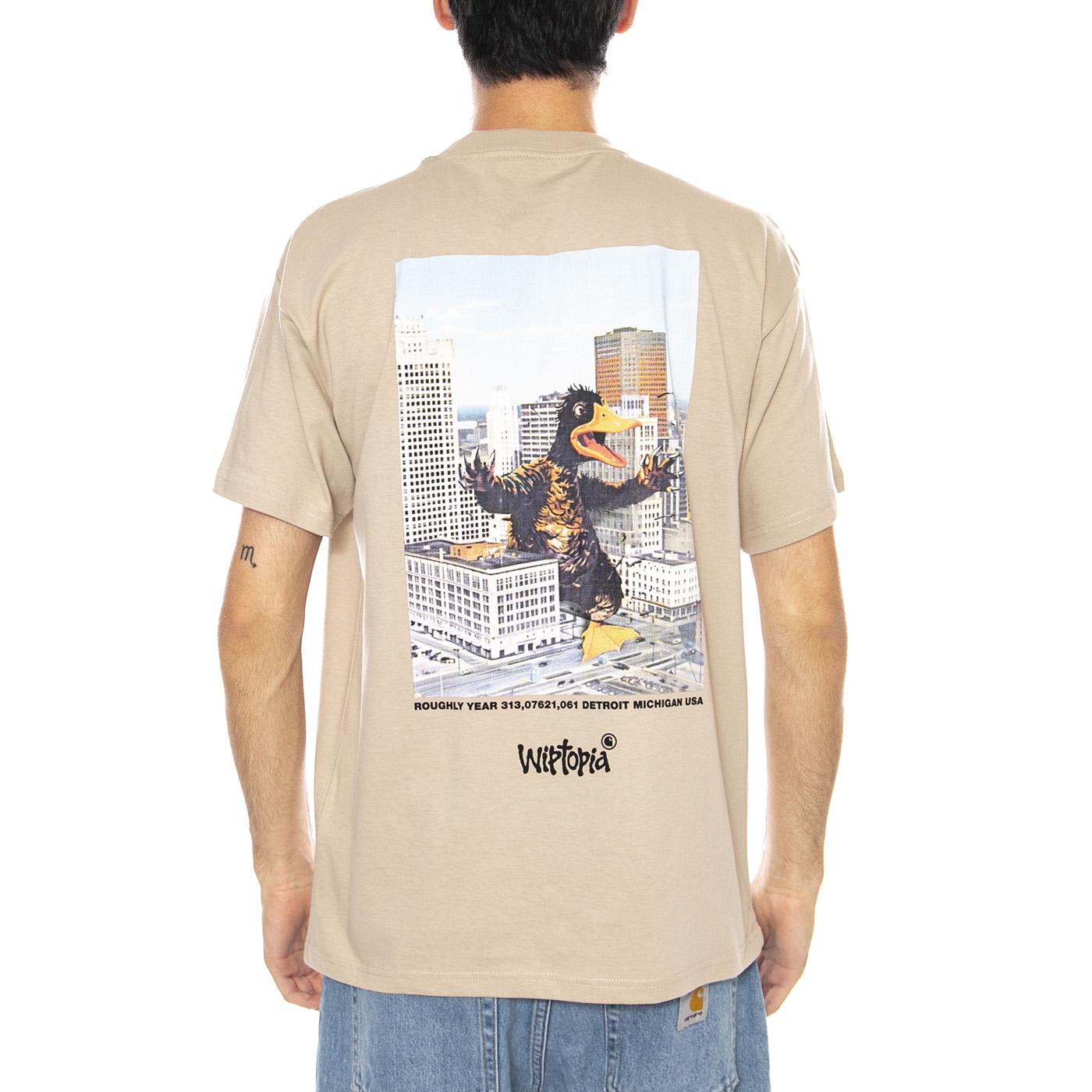 S/S Wiptopia T-Shirt Wall - Maglietta Girocollo Uomo Beige I035492.G1XX . CARHARTT WIP 