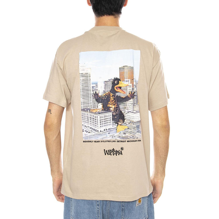 S/S Wiptopia T-Shirt Wall - Maglietta Girocollo Uomo Beige I035492.G1XX . CARHARTT WIP 