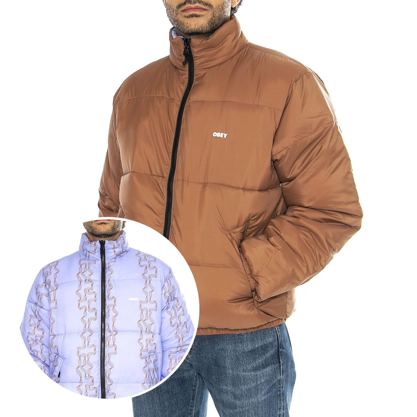 Benny Puffer Jacket Burl Wood Multi - Giacca Reversibile Uomo Multicolore 121800507-WOD  OBEY 