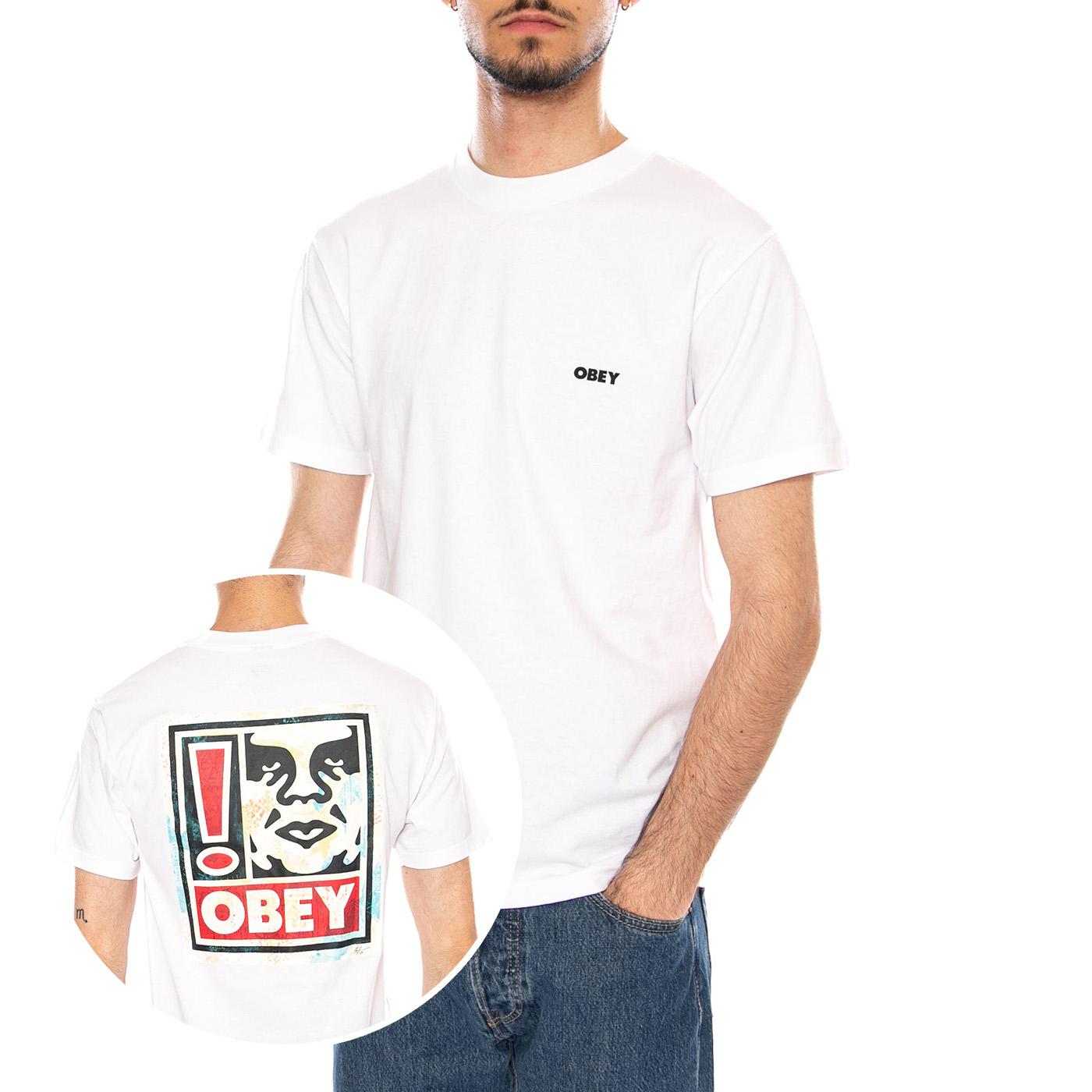 OBEY EXCLAMATION TEE - Maglietta Girocollo Uomo Bianca 165264328 WHT OBEY 