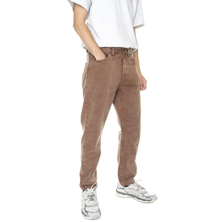 M' Newel Pant Tamarind Worn Washed - Pantaloni Denim Jeans Uomo Marroni I029148-1CNWD  CARHARTT WIP 