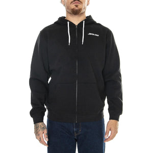 M' Screaming Flash Zip Hood Black - Felpa con Cappuccio Uomo Nera Screaming Flash Zip Hood Black  SANTA CRUZ 