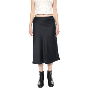 Ariel Midi Slip Skirt - Anthracite Night - Gonna Lunga Nera 0060P 0000 LEVIS 