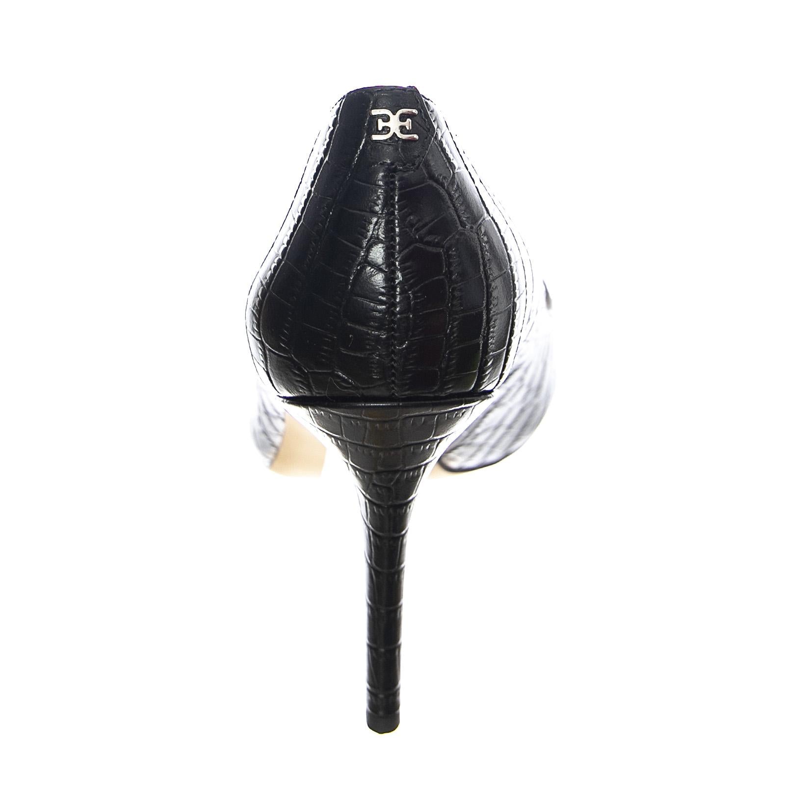  SE-E5638RL950 BLACK CROCO PRT LEA  SAM EDELMAN 