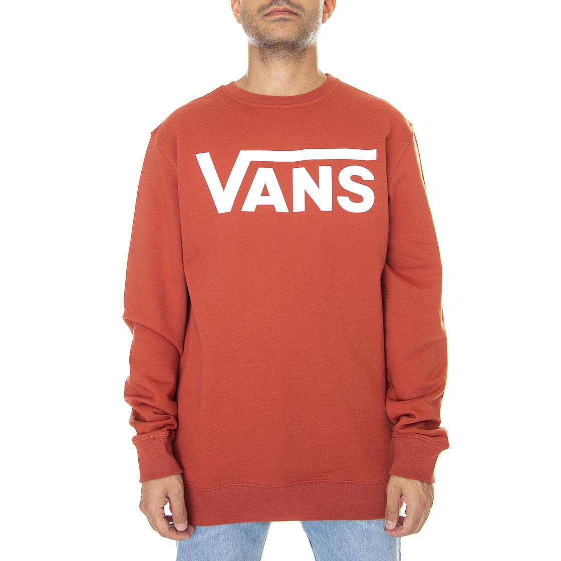 Vans Classic - Felpa Girocollo Uomo Rossa / Chili Oil VN0A456ASQ61  VANS 