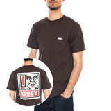 OBEY EXCLAMATION TEE - Herren Rundhals-T-Shirt Braun Herren OBEY
