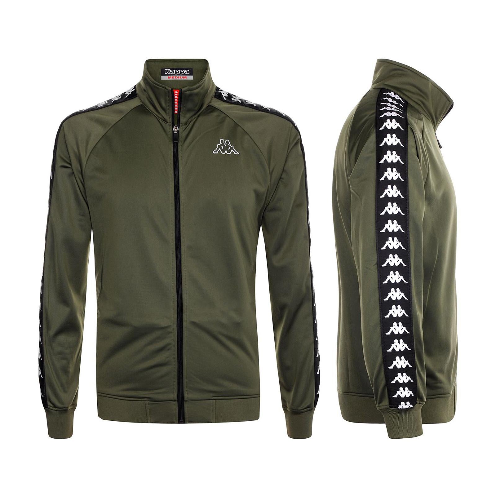 BANDA ANNISTON SLIM Maglia felpata Green Cypress-Black 80997_4  KAPPA 