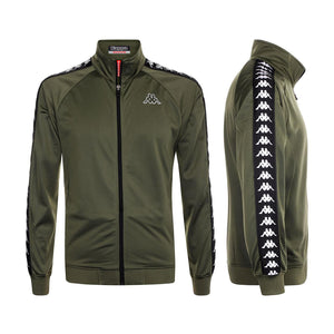 BANDA ANNISTON SLIM Maglia felpata Green Cypress-Black 80997_4  KAPPA 