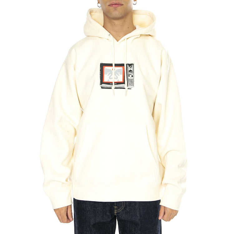 Obey TV Fleece Unvbeached - Felpa con Cappuccio Uomo Beige 112843940-UNBLEACHED  OBEY 