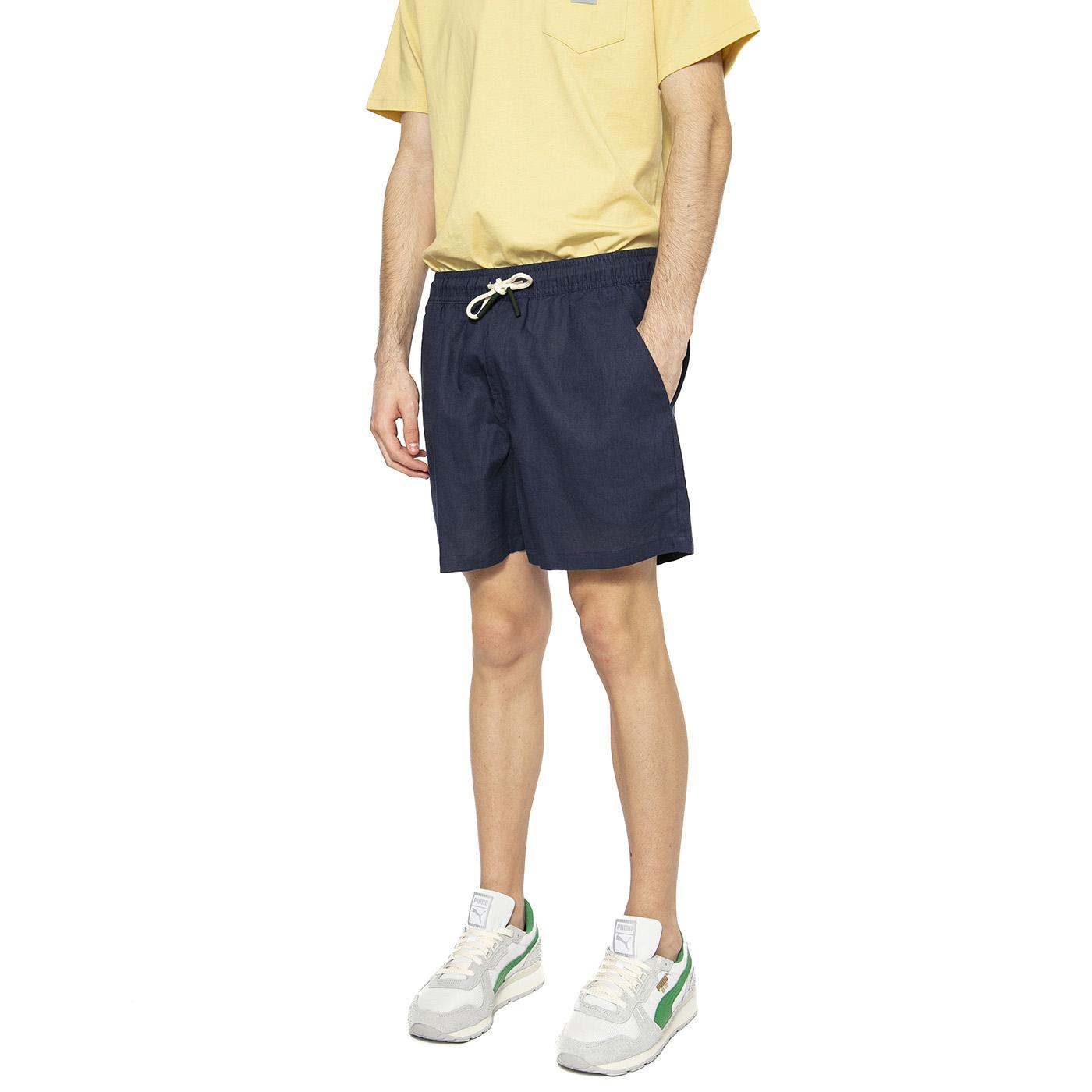 Navy Linen Shorts - Bermuda Uomo Blu 5002-01-5002-01  OAS 