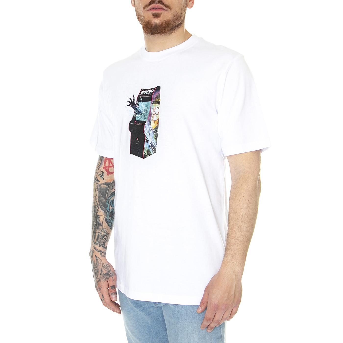 M' Arcadeath T-Shirt White - Maglietta Girocollo Uomo Bianca TSH0379WHT  DOOMSDAY 