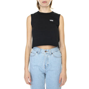 Vans Junior V Muscle Crop Black - Canotta Donna Nera VN0A4DNGBLK1  VANS 