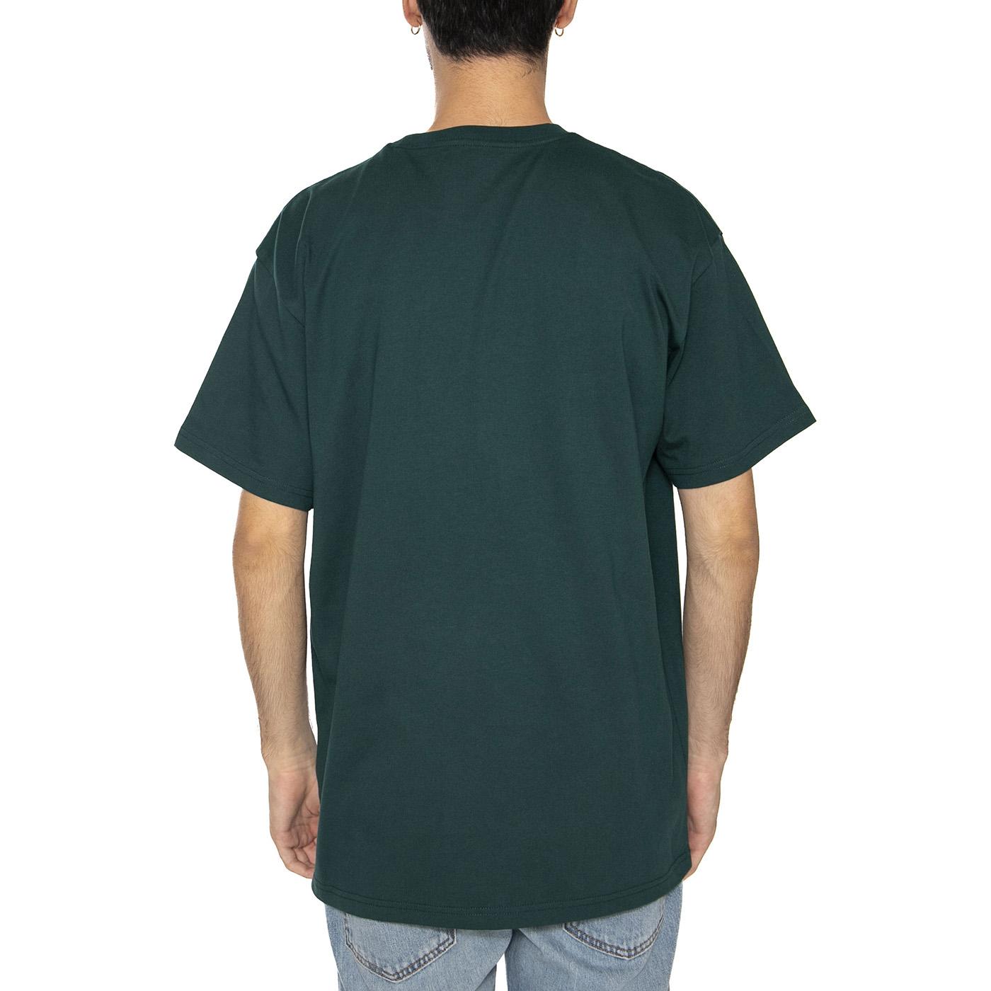 S/S Chase T-Shirt Dark Fir / Gold - Maglietta Girocollo Uomo Verde I026391.30YXX  CARHARTT WIP 