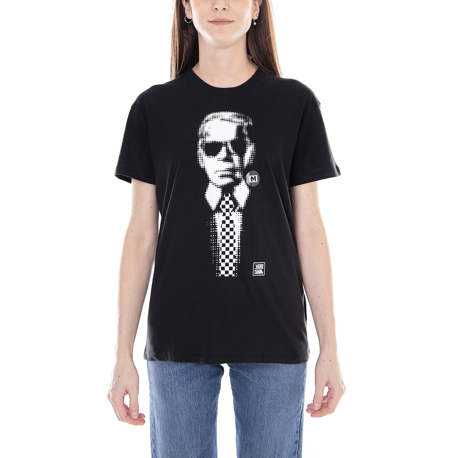 W Boyfriend Vans X Karl Lagerfeld - Black - Maglietta Girocollo Donna Nera VA3D84BLK  VANS 