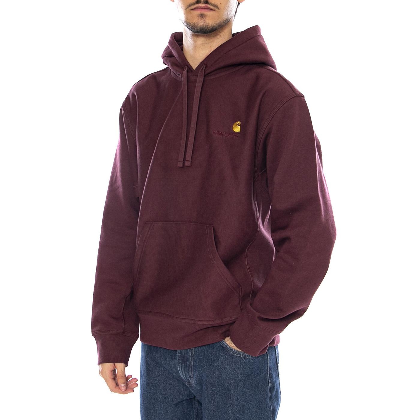 Hooded American Script Sweat Rondo - Felpa con Cappuccio Uomo Bordeaux I028279.33KXX . CARHARTT WIP 