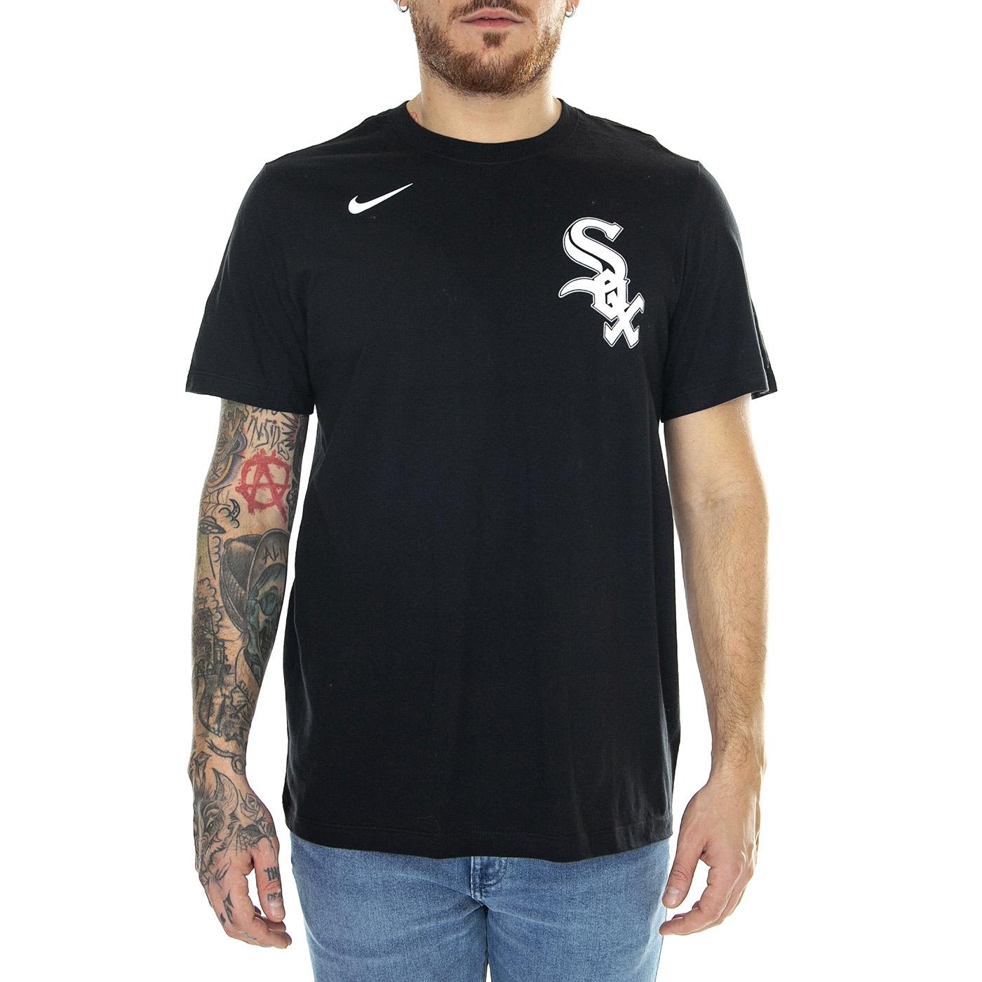 Nike Wordmark T-Shirt Chicago White Sox Black - Maglietta Girocollo Uomo Nera N199-00A-RX-M3X  NIKE 
