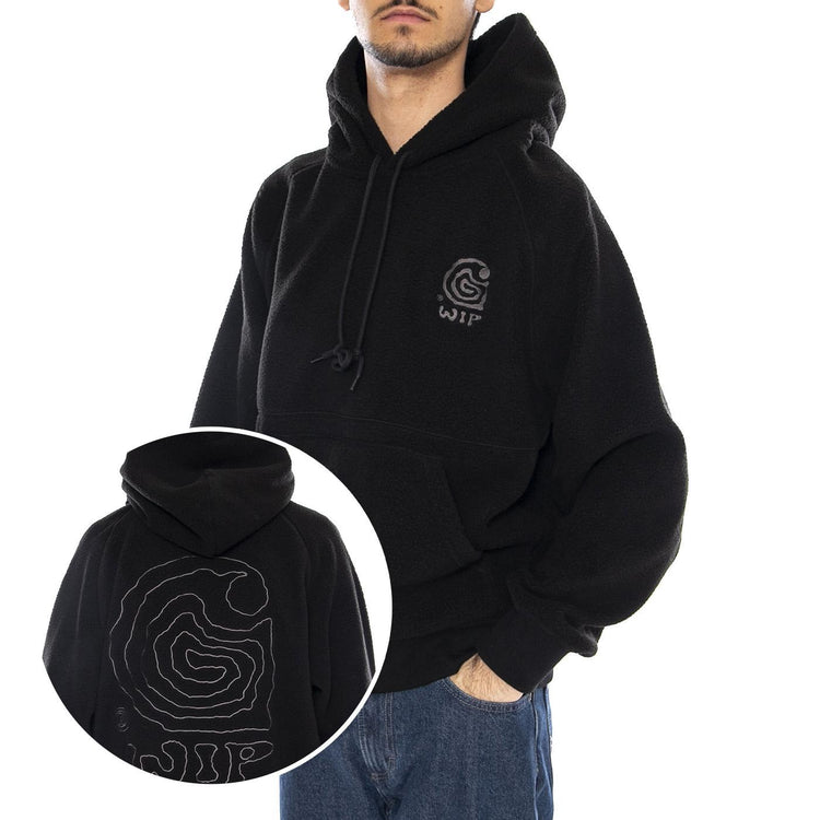 Hooded Helix Sweat Black / Porphyry - Felpa con Cappuccio Uomo Nera I035598.39SXX  CARHARTT WIP 