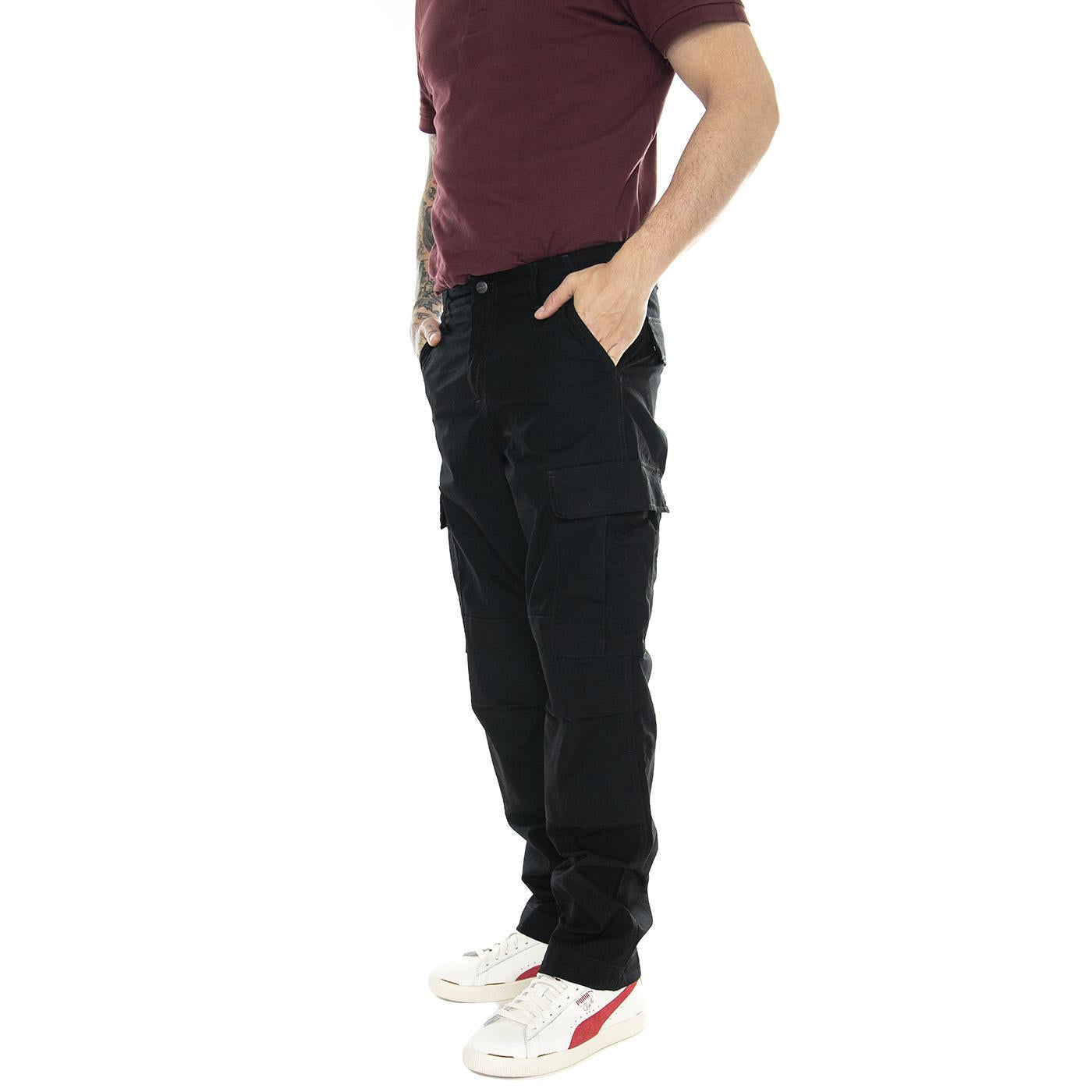 Regular Cargo Pant Black /rinsed - Pantaloni Cargo Uomo Neri I032467-89NER  CARHARTT WIP 