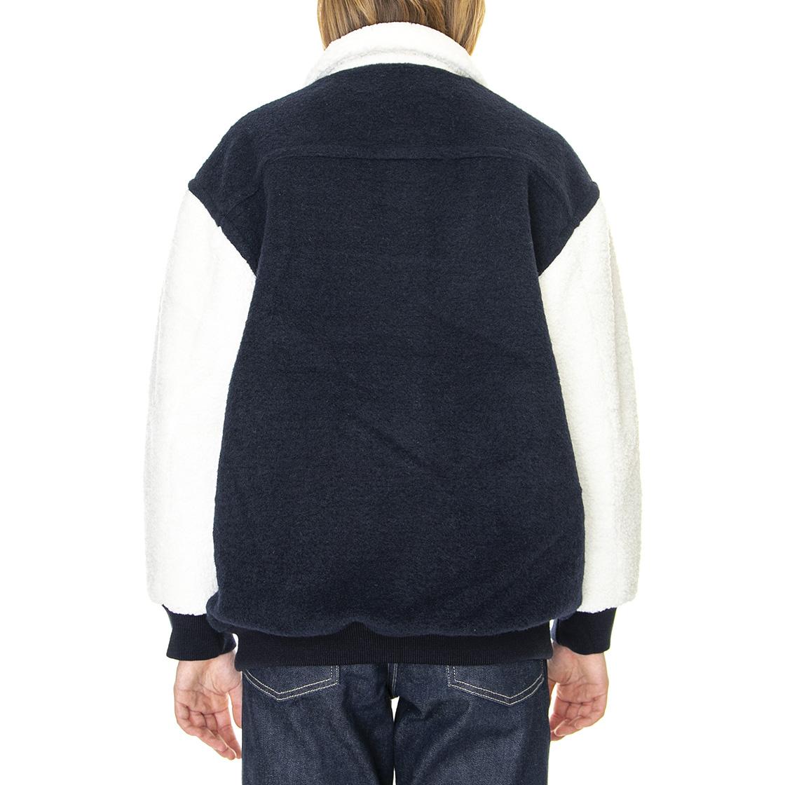 Elongated Varsity Jacket Navy-L55IEX35 - Giacca Invernale Donna Blu / Bianca 112320682  LEE 