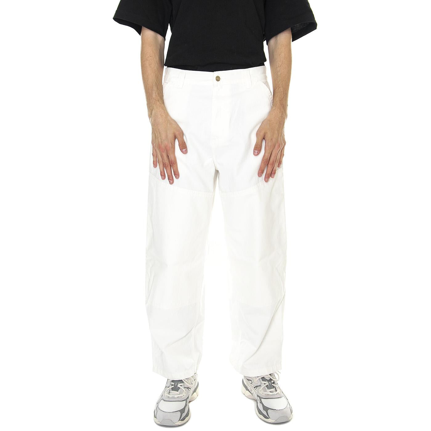M' Wide Panel Pant Wax Rinsed - Pantaloni Uomo Bianchi I031393-D602  CARHARTT WIP 