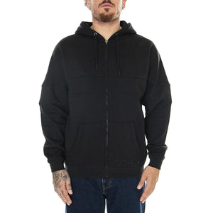 M' Tonal Strip Panel Zip Hood Black - Felpa con Cappuccio Uomo Nera Tonal Strip Panel Zip Hood Black  SANTA CRUZ 