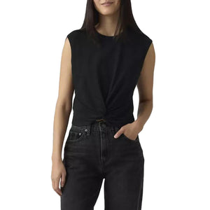 JEMMA KNOT TEE - ANTHRACITE NIGHT SLUB - Canotta Donna Nera 005JP 0000 LEVIS 